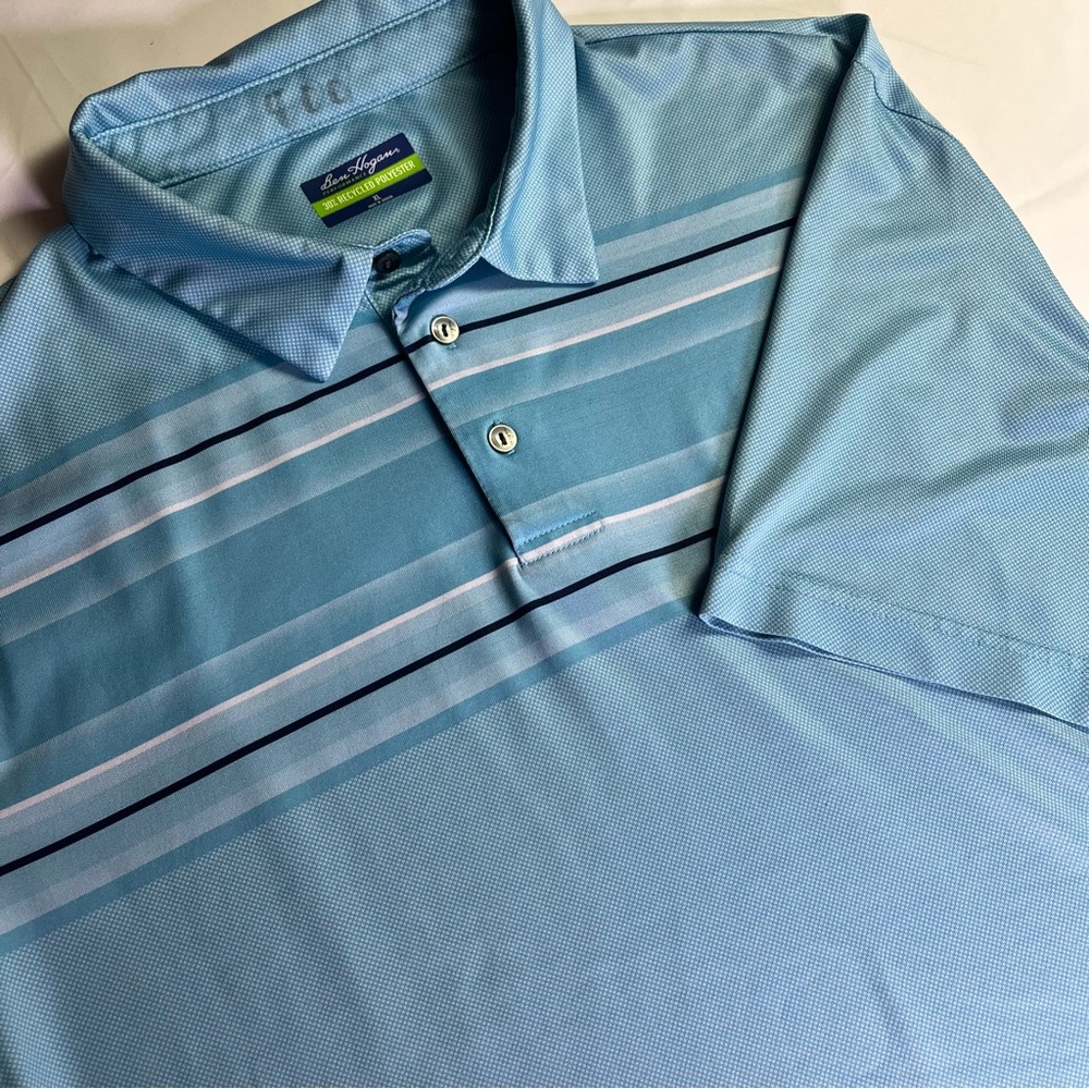 Ben Hogan Golf XL Men's Aqua Blue Short Sleeve Polo Shirt